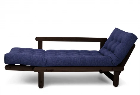 Кушетка Arsko Сламбер венге синяя клетка рогожка