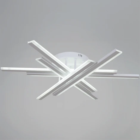 Потолочная люстра светодиодная на штанге с пультом с регулировкой цветовой температуры, яркости и ночным режимом Reluce 16090-0.3-06 BK,WH