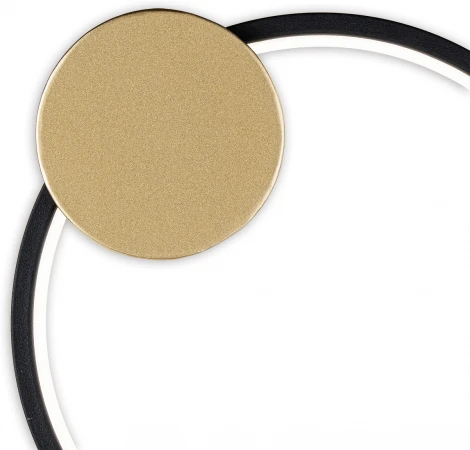 Настенный светодиодный светильник Escada Figures 10263/1LED 15Вт, 1040Лм, 4500К, Ra>80, металл/силикон, черный (220V, кольцо)