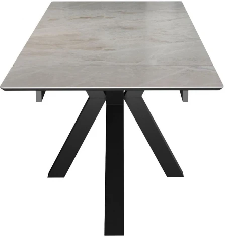 Стол DikLine SFE160 Керамика Italian Grey (глянец серый)/подстолье черное/опоры черные (2 уп.) арт.00-00074489