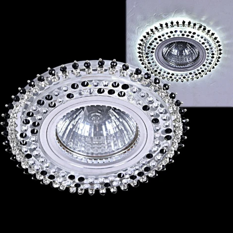 Встраиваемый точечный светильник Reluce 59502-9.0-001MN MR16+LED3W BK (220V, круглые)