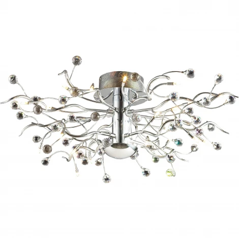 Потолочная люстра N-Light 62297 06 2297 0183 24 chrome, white crystal ASFOUR