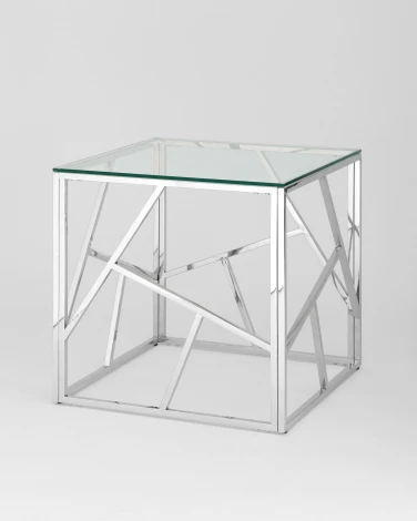 Журнальный столик Stool Group 55*55 АРТ ДЕКО серебро УТ000001507