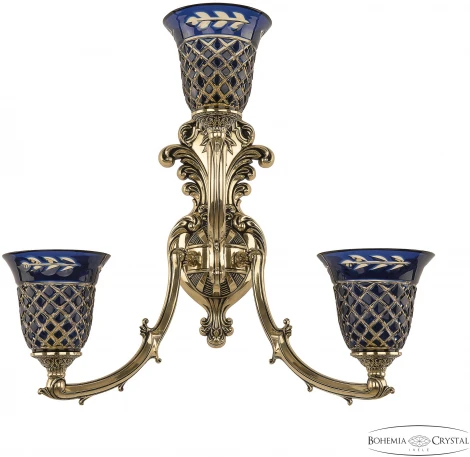 Бра Bohemia Verona 7211B15/2+1/210 GB P2 U Amber-Blue/H-1J
