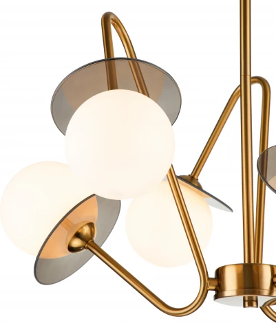 Люстра потолочная на штанге Jazz V000165 (11020/6R Brass) (220V, шар)