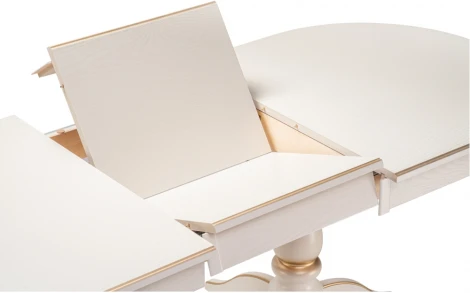 Деревянный стол Woodville Красидиано 150 слоновая кость / золото 515966