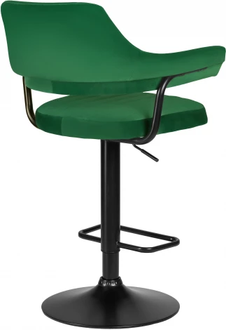 Стул барный DOBRIN CHARLY BLACK (зеленый велюр (MJ9-88)) 5019_BlackBase-LM BLACK, цвет сиденья зеленый (MJ9-88), основания черный
