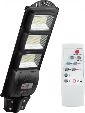 Уличный консольный светильник светодиодный на солнечных батареях с пультом и датчиком движения ЭРА ERAKSS60-01 (IP65)