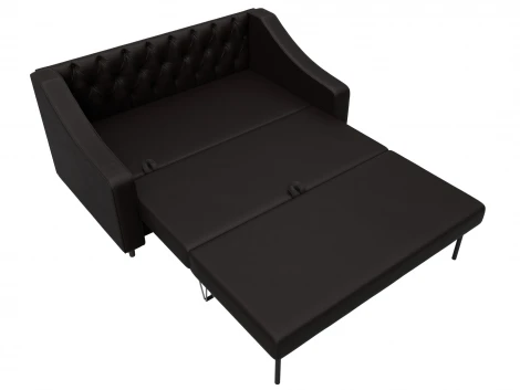 Диван прямой Лига-071 (ЛДСП,Брус,Фанера/Дерево/Экокожа/Коричневый) Лига Диванов 129770