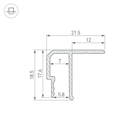 Профиль STRETCH-CEIL-TECH-2500 (Arlight, Алюминий) 039484