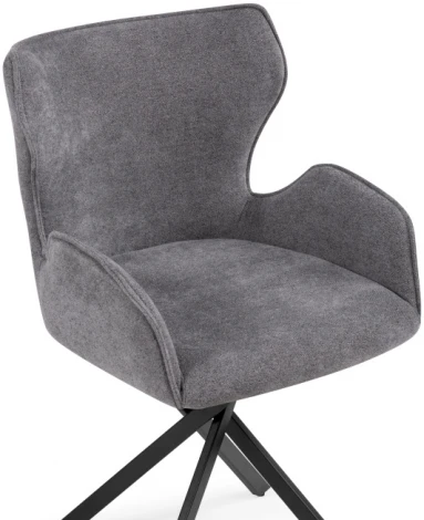 Стул Woodville на металлокаркасе Карлайл крутящийся серый / черный 551070