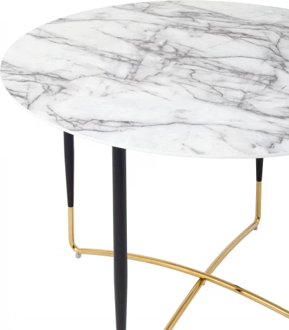 Стол обеденный Stool Group Даймакс 110*110 белый мрамор УТ000036109