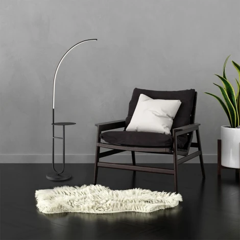 Торшер светодиодный Escada Grand 10266/T LED 17Вт, металл/силикон, черный