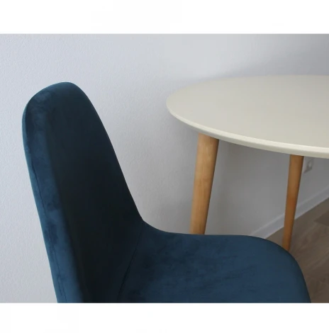 Стол обеденный Арника круглый Ронда Мини 100, натуральный/слоновая кость