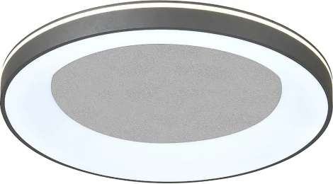 Потолочный светодиодный светильник круглый Escada Lemma 628/A LED 95Вт металл/акрил, серебро/белый (регулировка яркости, 220V, пульт управления, круглые)