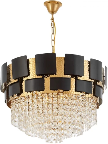 Подвесная люстра Lumina Deco Molina LDP 7045-600 BK+GD (220V)