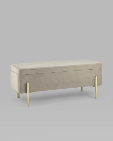 Банкетка Stool Group Болейн с ящиком велюр бежевый УТ000025570