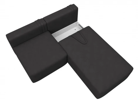 Диван угловой модульный Лига-060 НПБ угол универсальный (ЛДСП,Брус,Фанера/Пластик/Замша/Коричневый) Лига Диванов 129504