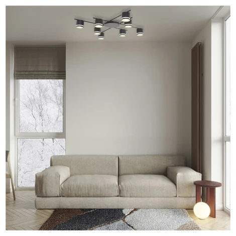 Потолочная люстра Lumion Berty 8362/8C черный, металл/акрил GX53 LED 8*7W 220V