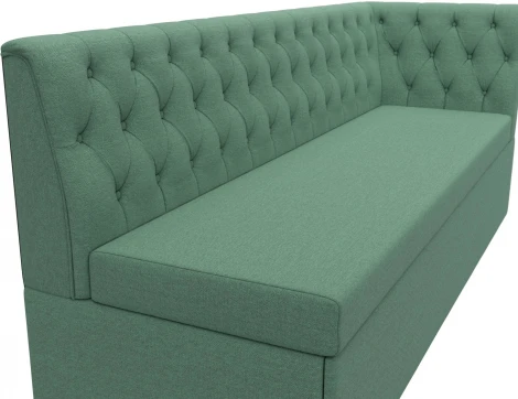 Диван кухонный Маркиз с углом справа (Зеленый/Рогожка) Лига Диванов арт.123179