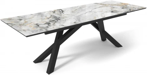 Стол DikLine SKD160 Керамика FNZW 162806176 ARCTIK OCEAN/подстолье черное/опоры черные (2 уп.), арт.00-00072184