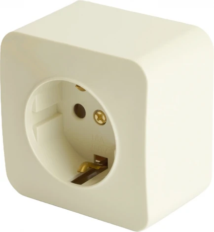 Розетка с заземлением (слоновая кость) Stekker София 49493