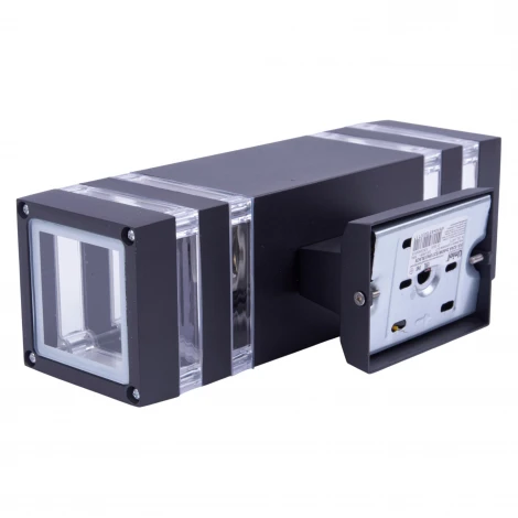 Настенный светильник уличный под лампы Е27 черный Uniel UUL-S24A 2x60W/E27 IP65 BLACK