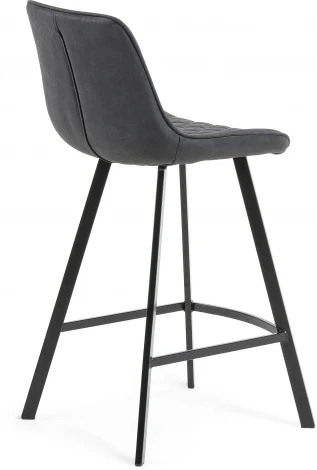 Барный стул La Forma (ex Julia Grup) Adela (Графит,Черный/ Пена,Сталь,Фанера)
