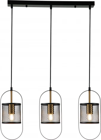 Подвесной светильник Via V000183 (10009/3P Black) (220V, на проводе, круглые)