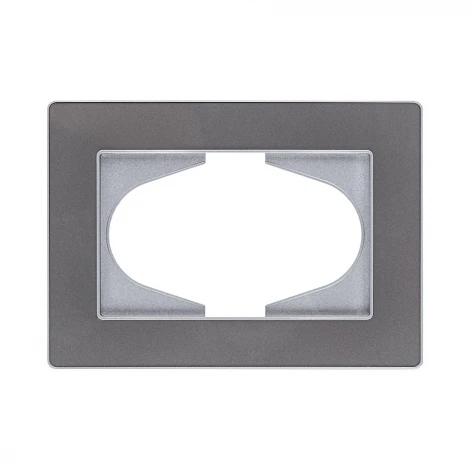 Рамка для двойной розетки серый Kollinger Eleganz Acryl EA120GY
