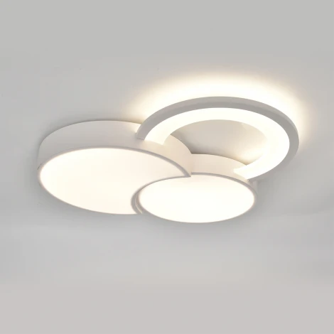 Потолочный светодиодный светильник с таймером Escada Streamline 10286/3LED 53Вт, с ПДУ, металл/акрил, белый (220V)