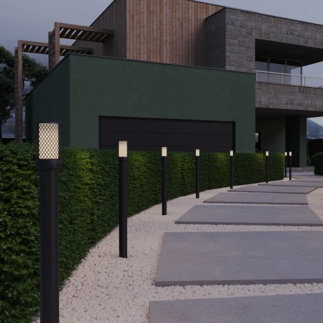 Наземный уличный светильник Novotech Matrix 370972 STREET черный IP54 E27 max 25W 220V (круглые)