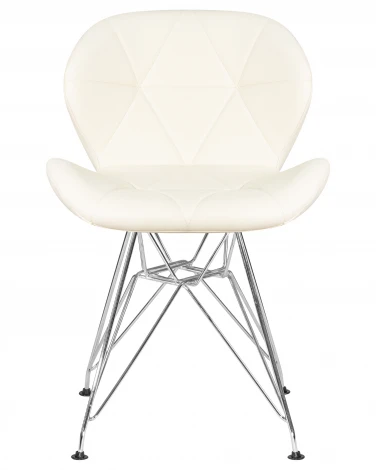 Стул обеденный BUTTERFLY CHROME (ножки хром, цвет кремовый)