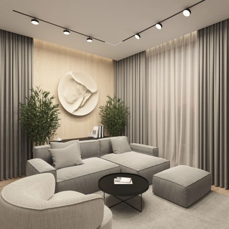 Трековый светильник 220 Denkirs Smart Linear DK8070-BK (LED, пульт управления, круглые)