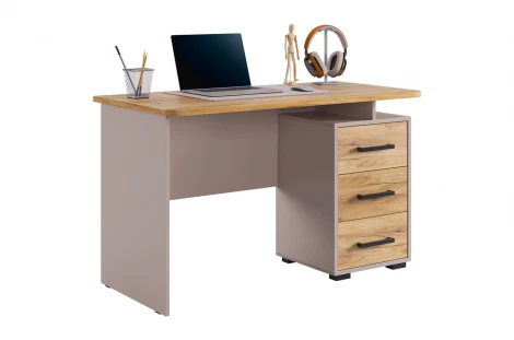 Лайт-2 Стол компьютерный 1200 Mebelson (ЛДСП/Дуб крафт золотой,Бежевый) арт.SKL2.1N02.3369