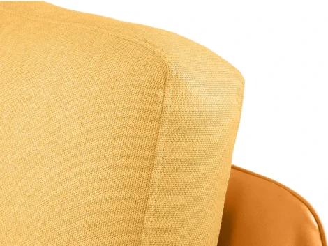 Диван Ispani угловой правый ОГОГО (арт.803480), (Ткань,Экокожа/Оранжевый)