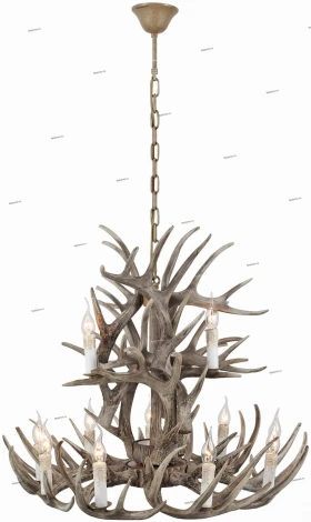 Подвесная люстра ST Luce Corna SL154.703.12 (220V, на цепи, подсвечник, свеча, рога)