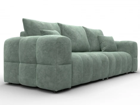 Диван прямой Лига-110 НПБ (ДВП,ДСП,ЛДСП,Брус,Фанера,Велюр/Зеленый) Лига Диванов 136506