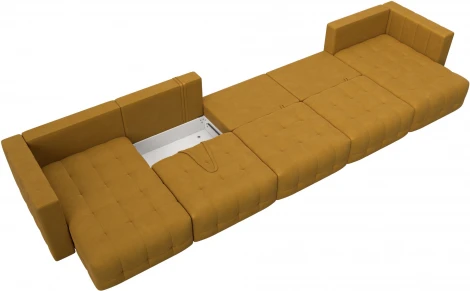 Диван П-образный Лига-052 НПБ МегаЛонг Лига Диванов (Велюр) арт.128874