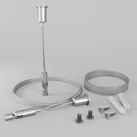 Комплект подвесов для радиусного профиля 2м с проводом питания Maytoni Радиусный профиль ALM-3535R-PE-2M