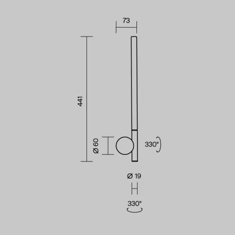 Настенный светильник Maytoni Rotera MOD432WL-L6B3K (LED, 220V)