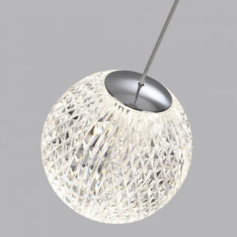 Подвесной светильник Odeon Light Crystal 5007/5LA хром/металл/акрил LED 5W 4000K 365лм (220V, на проводе, шар)