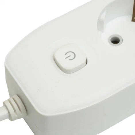 Удлинитель 4-х местный 2хUSB Type A+C 1,8м. (белый) Stekker Home plus 49971