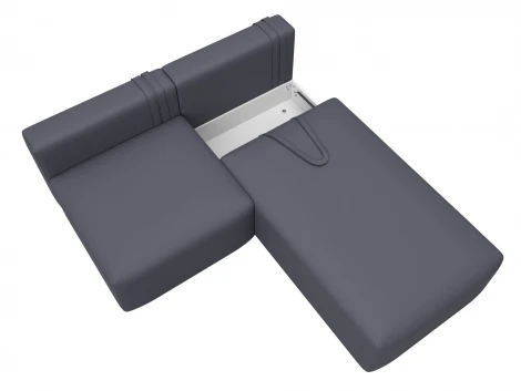 Диван угловой модульный Лига-060 НПБ угол универсальный (ЛДСП,Брус,Фанера/Пластик/Экокожа/Серый) Лига Диванов 130063