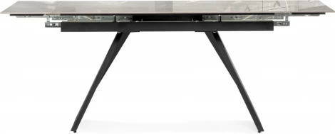 Стеклянный стол Хорсборо (Хорсборо 140(200)х80х79 dyna fantasico grey / черный) Woodville арт.588009