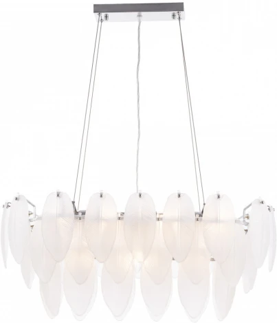 Подвесная люстра Arte Milano AM-4653 4653.L750.H240.E14.12 Ni (220V, на тросе, перо)