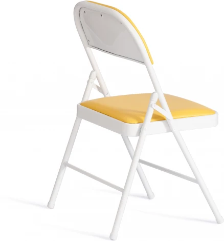 Обеденный стул Tetchair FOLDER (Металл,Экокожа/Желтый,Белый) 20233