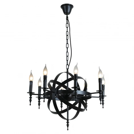 Подвесная люстра Lussole Loft Utica GRLSP-9300 (220V, на цепи, свеча, IP21)