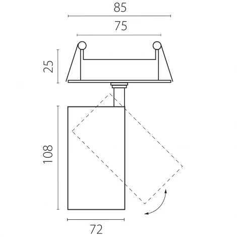 Спот встраиваемый LED 24W со встроенной чашей Lightstar Alta Base A5247RS