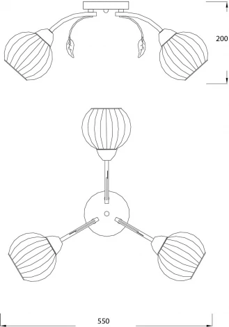 Люстра потолочная Rihanna 1175/3P E27*40W Chrome